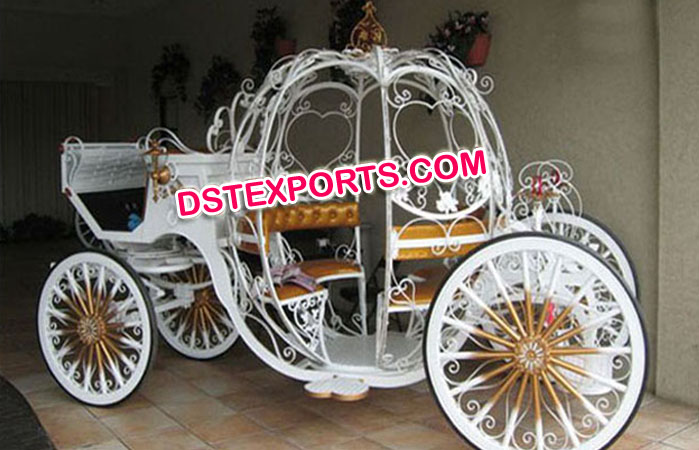 Golden Wedding Cindrella Horse Carriage