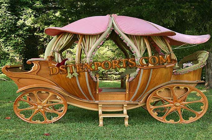Beautiful Wooden Covered Horse Carriages
