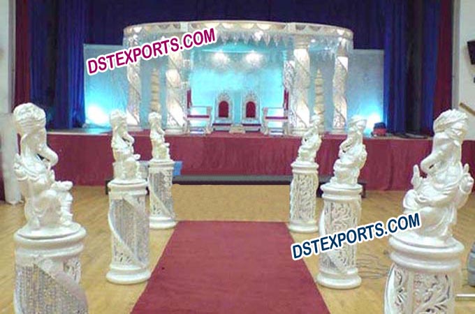 Wedding Fiber Crystal Six Pillar Pagoda Set