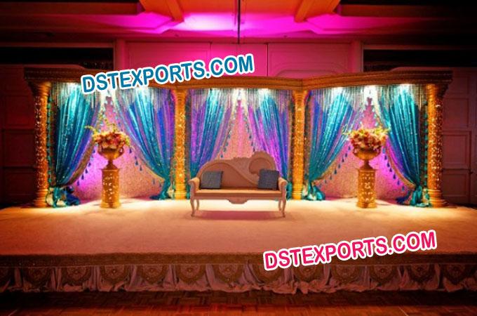 Hindu Wedding Golden Stage Set For Sale