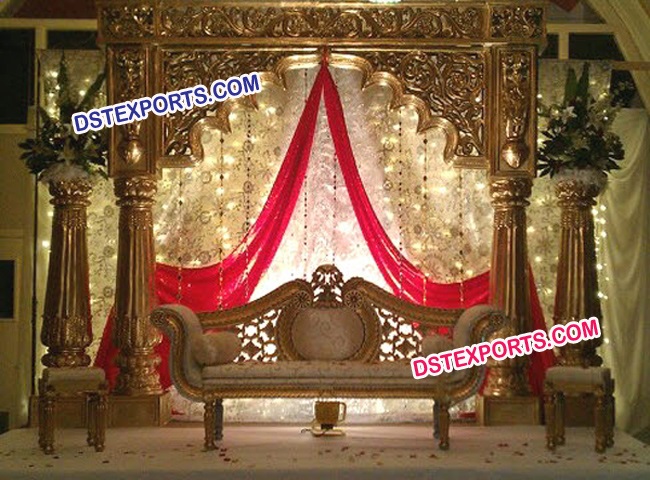 Asian Wedding Royal Gold Stage