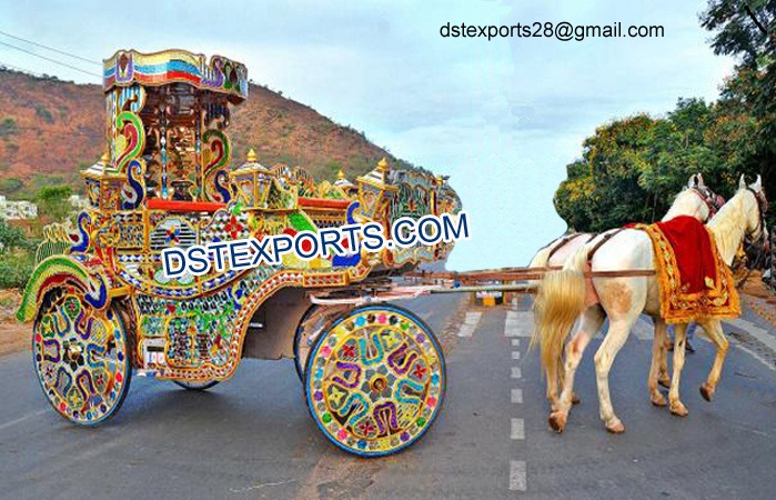 Colourful Decorated Horse Drawn Baghi
