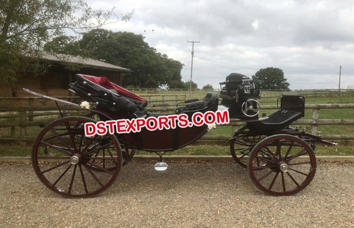 Black Horse Drawn Carriage Buggy