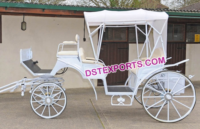 White English Victoria Horse Carriage