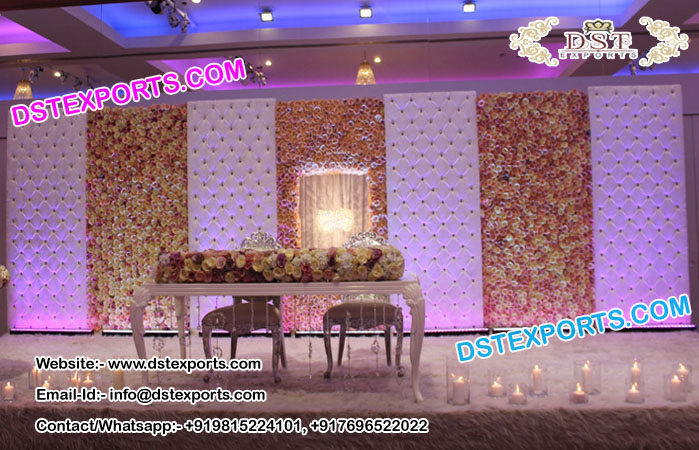 Best Wedding Stage Leather Tufted Panels