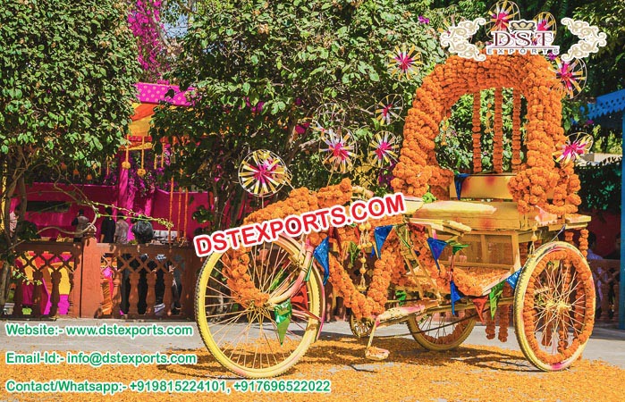 Perfect Bride Groom Entry With Rickshaw