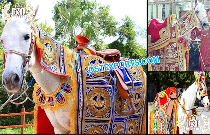 Indian Wedding Embroided Horse Costume