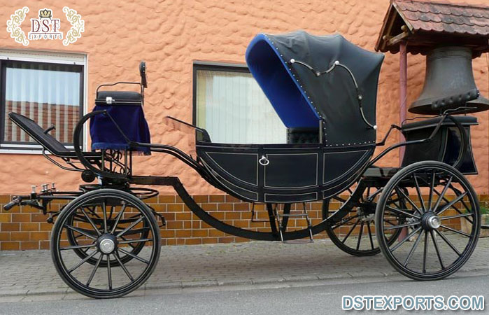 Elegant Barouche Black Victorian Horse Carriage