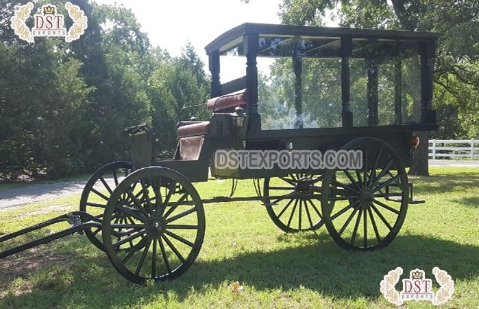 Vintage Black Finish Funeral carriages
