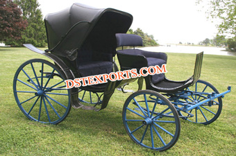 Beautiful Black Two Seater Carriages