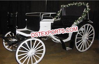 Victorian Wedding Black Horse Carriage