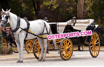 Black Victoria Horse Drawn Carriages