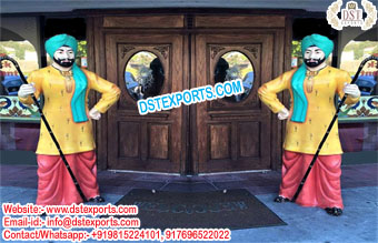 Wedding Entrance Punjabi Jatt Fiber Statue