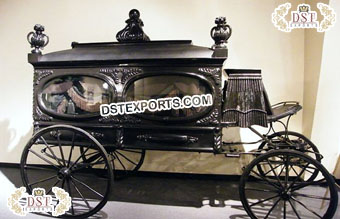 Vintage�Style Horse Drawn Funeral Carriage