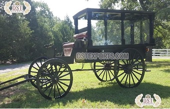 Vintage Black Finish Funeral carriages
