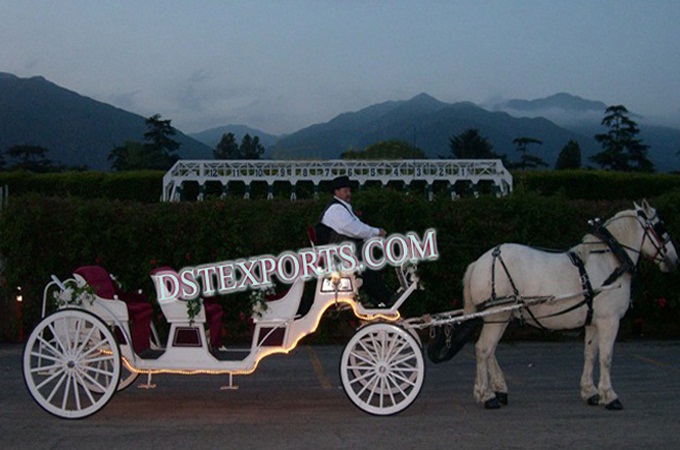 Lighted Wedding Horse Carriages