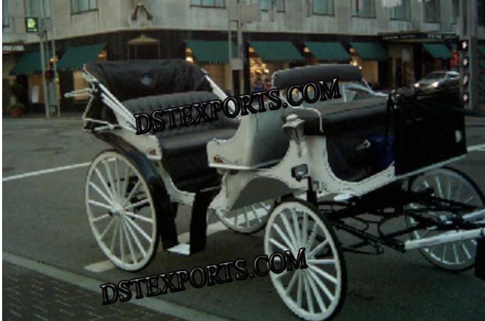 Antique Black Horse Drawn Carriages