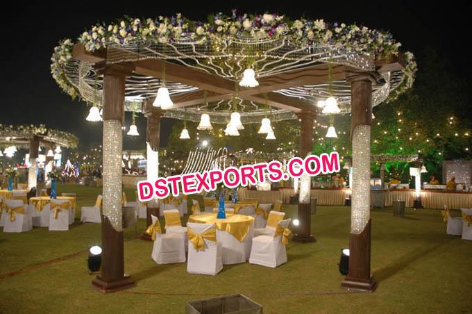 Indian Wedding Crystal Milni Mandap Set