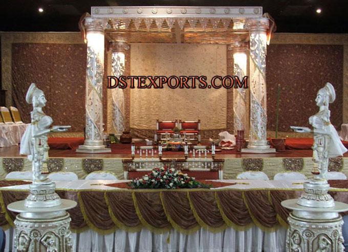 Wedding Fiber Crystal Mandap Set