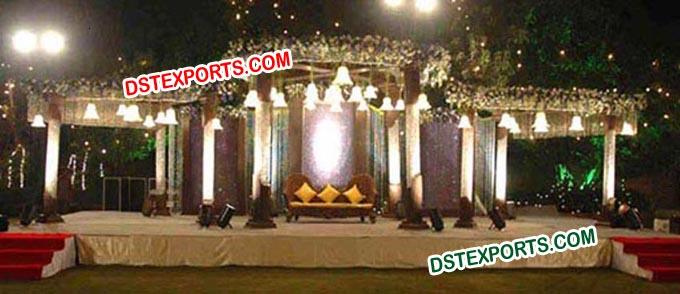 Wedding Crystal Mandap With Crystal Bells For Sale