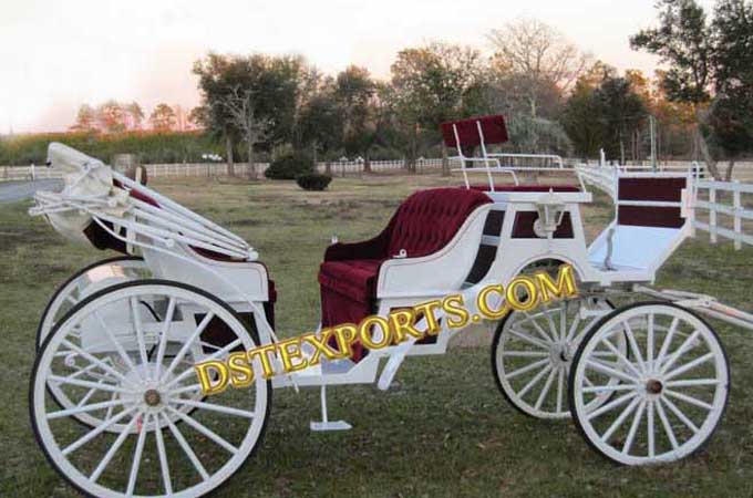 Elegent White Victoria Carriage