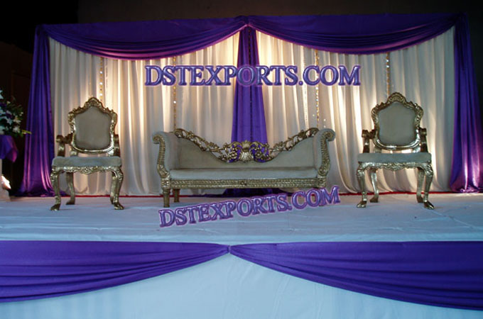 Wedding Silver Carving Furniture Sofa Set