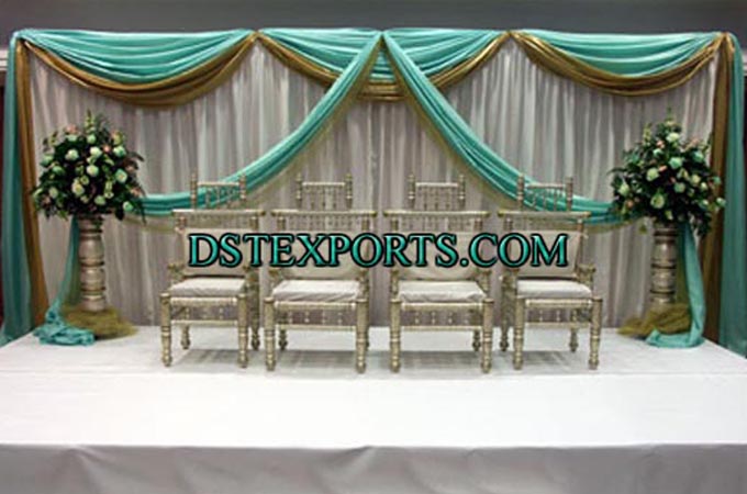 Wedding Stage With Sankheda Chair Set