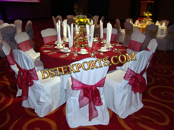 WEDDIN RED TISSUE SASHA WITH CHAIR COVERS