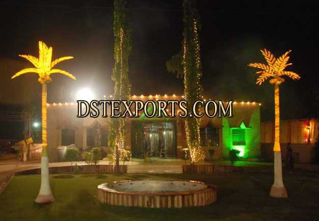 WEDDING DECORATION LIGHTED COCONUT TREES