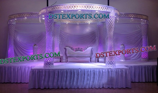 LATEST INDIAN WEDDING CRYSTAL MANDAP SET