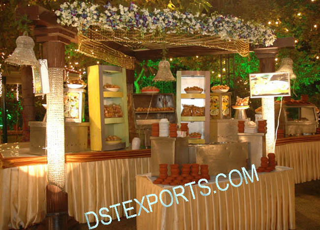 WEDDING STALLS WITH CRYSTAL PILLARS