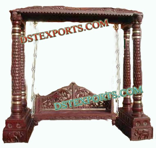 WEDDING DOUBLE PILLAR CARVED SWING