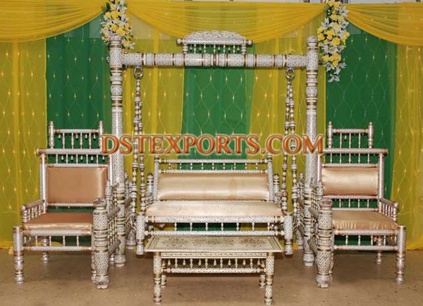 WEDDING SANKHEDA SWING WITH CHAIRS