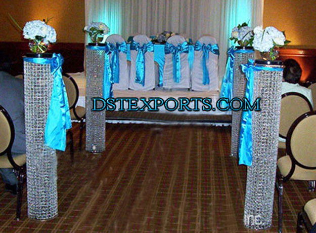 NEW WEDDING AISLEWAY CRYSTAL PILLARS