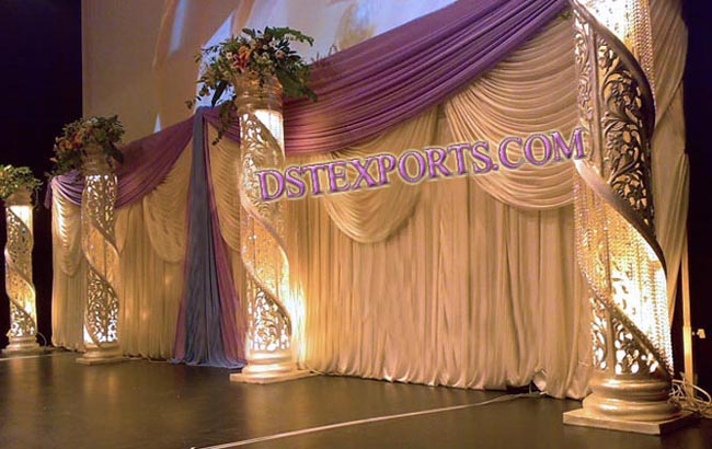 LATEST WEDDING FIBER CRYSTAL PILLARS