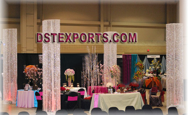 WEDDING DESIGNER CRYSTEL PILLARS