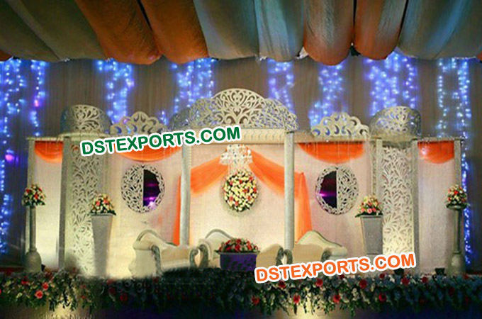 Indian Wedding Fiber Stage Decoration