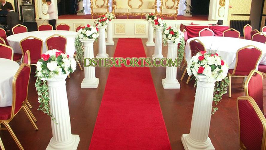 WEDDING AISLEWAY FIBER ROMAN PILLARS