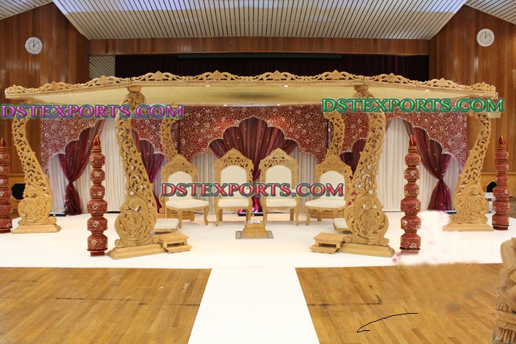 WEDDING WOODEN CARVED MANDAP SET