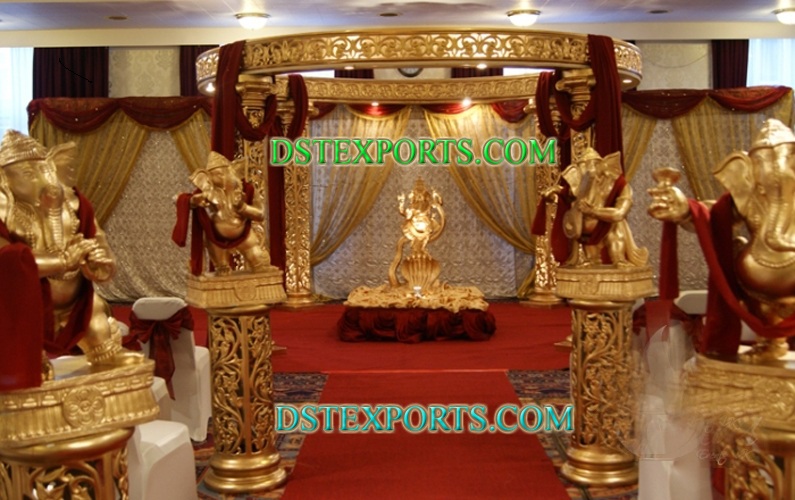 WEDDING ROYAL GOLDEN MANDAP