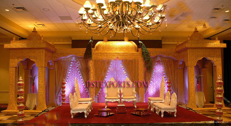 NEW WEDDING GOLDEN JODHA AKBER MANDAP