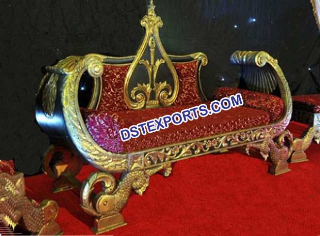 Asian Wedding Golden King Sofa