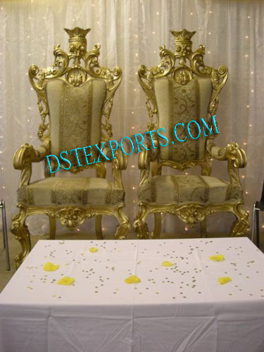 LATEST ASIAN WEDDING GOLDEN CHAIRS SET