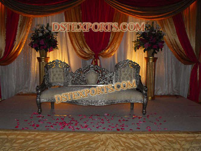 ASIAN WEDDING SILVER VICTORIAN SOFA