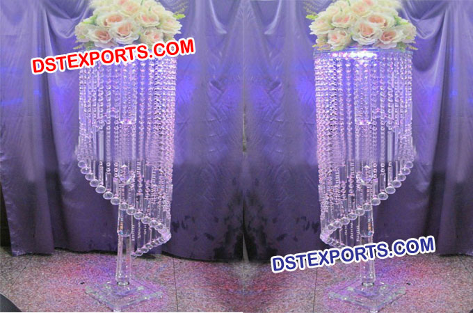 Latest Wedding Crystal Asileway Pillars