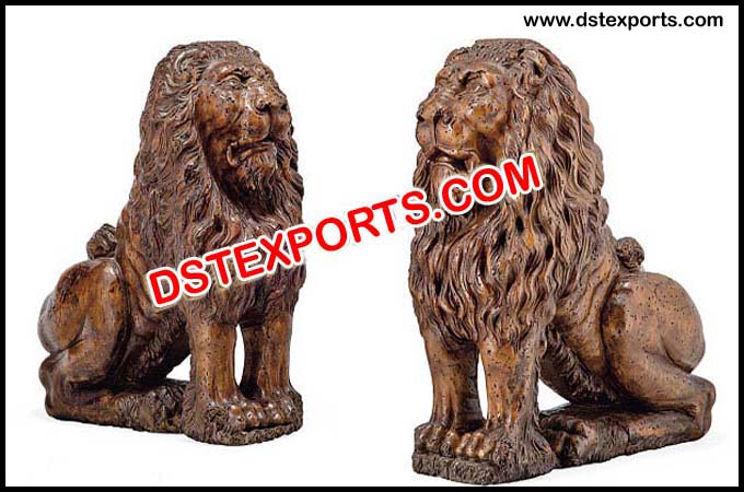 Fiber Lion Statue For Entrance