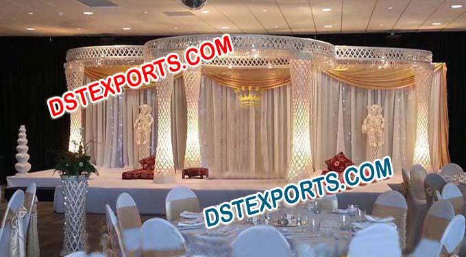 Asian Wedding Fiber Crystal Mandap Set For Wedding