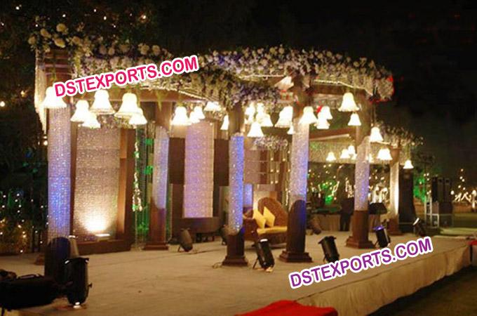 Latest Wedding Crystal Bells Mandap/Pagoda