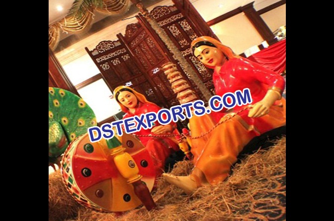 Punjabi Wedding Fiber Statues