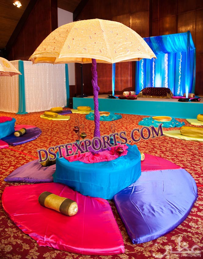 MEHANDI DECORATED STAGE SET